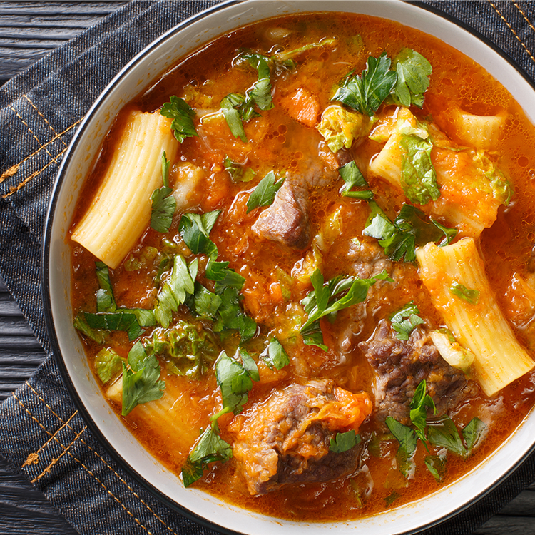 Beef casserole with pasta