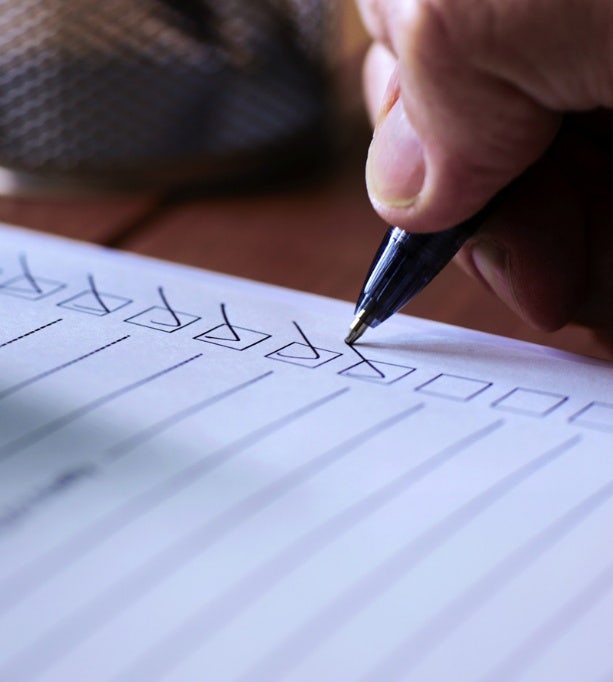 Checking off to-do list items with a pen