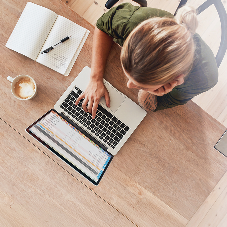 Procurement professional using a digital eProcurement platform to streamline purchasing, supplier management and spend visibility for hospitality, healthcare and education organisations.
