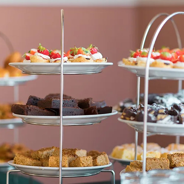display of assorted desserts on a table