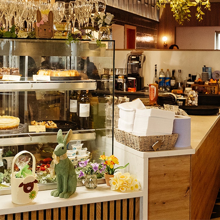 The interior of a bakery shop