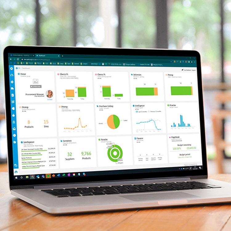 Pi system Dashboard on a laptop screen