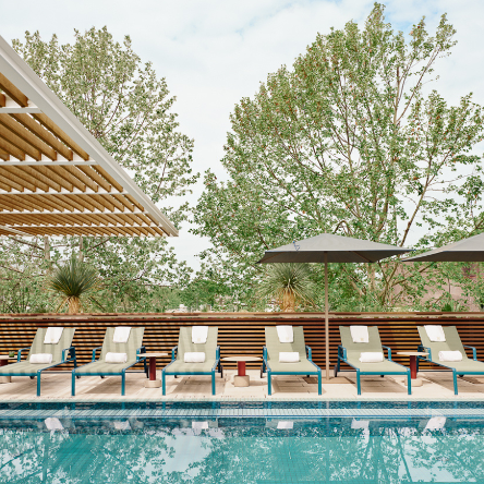 Pool deck at South Congress Hotel
