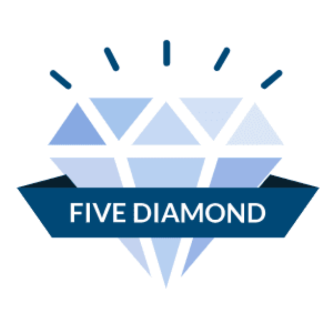 Five Diamond blue logo