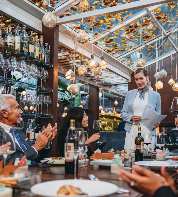 Business meeting at a restaurant - Avendra International's guest experience services