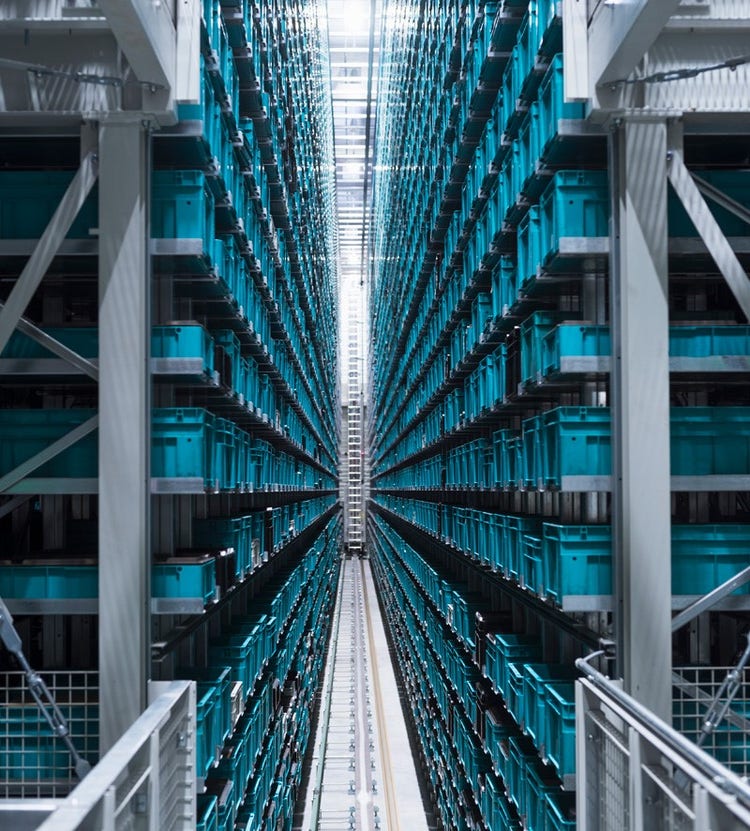 Modern automatized high-rack warehouse - Avendra International's centralized procurement solutions